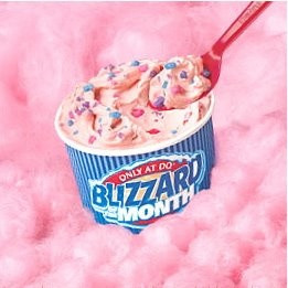 cotton candy blizzard at dairy queen!Dairy Queen, Cottoncandy