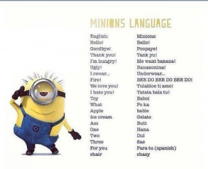 le language minions