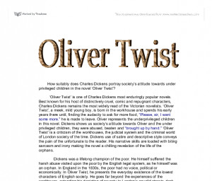 ... towards under privileged children in the novel 'Oliver Twist