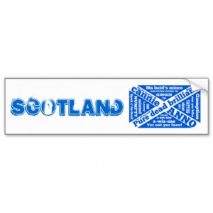 Scottish slang and phrases bumper stickers