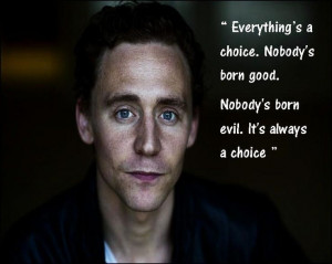 tom hiddleston quote | Tumblr