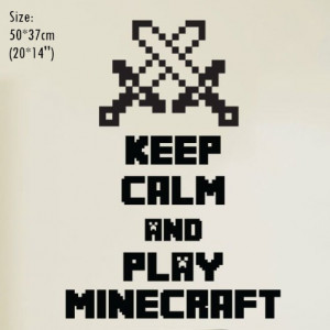 Game wall stickers keep calm and play game quote wall stickers