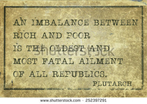 An imbalance between rich and poor - ancient Greek philosopher ...