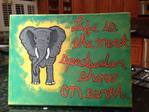 Water for elephants quote drawing/painting crafts on canvas for ...