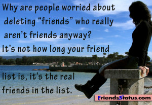... about deleting “friends” who really aren’t friends anyway