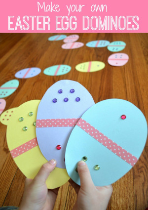 Easter Egg dominoes are a simple Easter game to make. In addition to ...
