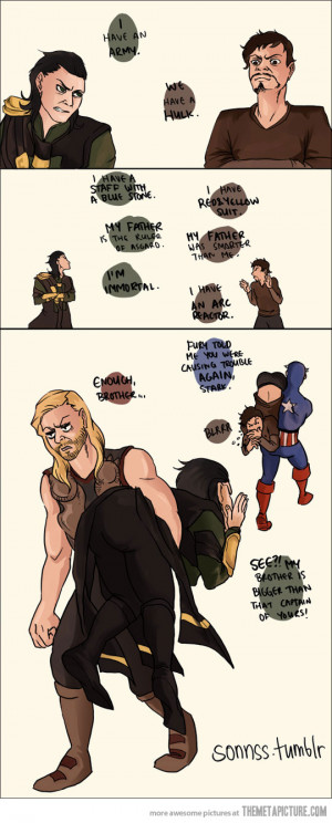 Funny photos funny Loki vs Iron Man Tony