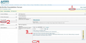 push the signature down by pressing 