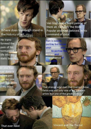 Vincent van gogh. Favorite episode! Made me cry so bad