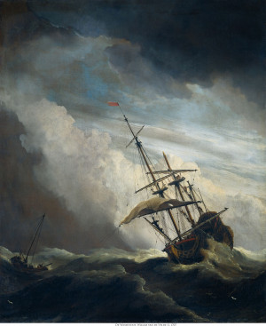 Fig. 8-14: A Ship in Need in a Raging Storm, Willem van de Velde II ...