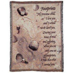 Tapestry Throw - Footprints