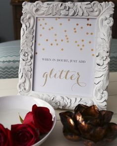 Glitter Wall Art - Printable Wall Art, Instant Download, Gold, Nursery ...