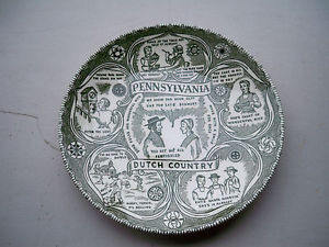 Details about Pennsylvania Dutch Country Collector Plate Vintage 7 1/4 ...