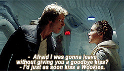gif * film star wars Princess Leia Han Solo The Empire Strikes Back A ...
