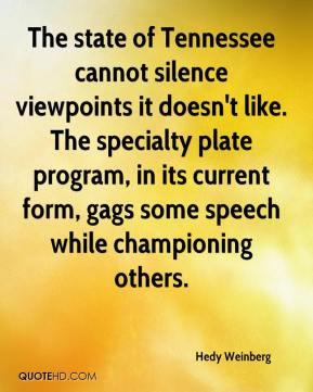 The state of Tennessee cannot silence viewpoints it doesn't like. The ...