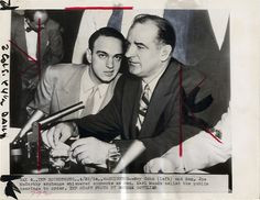 1954 Wire Photos ~ Roy Cohn at Army-McCarthy Hearings ~ Gay Interest