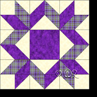 Variation on the Nine Patch Square Quilt Block