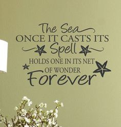 Beach+Decor+Decal+wall+Quote+words+The+Sea+Once+by+HouseHoldWords,+$38 ...