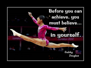 Gymnastics Poster Gabby Douglas Olympic Gymnast Photo Quote Wall Art ...