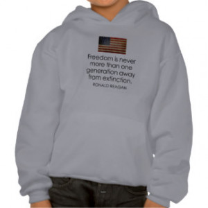 Ronald Reagan Quotes Hooded Pullover