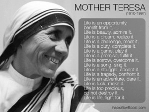 Holy Monday: Inspirational quotes from Mother Teresa