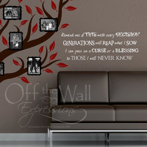 Generations Family Quote vinyl wall words by OffTheWallExpression, $25 ...