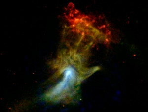 This image shows a pulsar wind nebula known as the ‘Hand of God ...