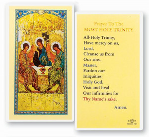 e24 140 prayer to most holy trinity holy card wholesale customers ...