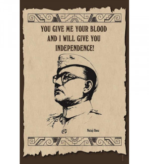 Shopisky Poster - Inspirational Quotes Of Netaji Subhash Chandra Bose