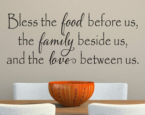 bless the food before us wall decal kitchen vinyl decal bless our ...