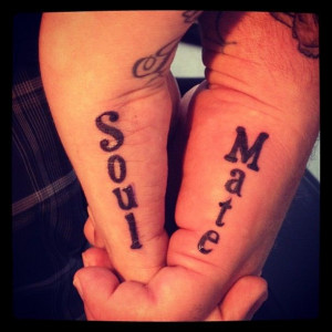 Soulmate Tattoos Tumblr Couples tattoo w/ my love,