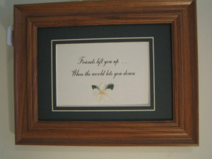 Framed quote about friendship 5x7 - 