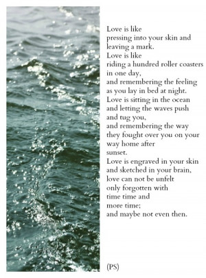 love mine quotes writing water ocean poetry poems rollercoasters Photo ...