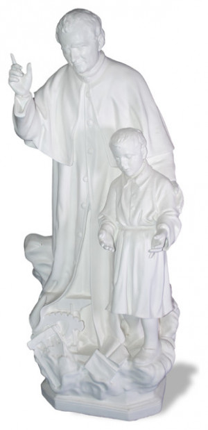 Don Bosco with Children Statue traditional-outdoor-planters