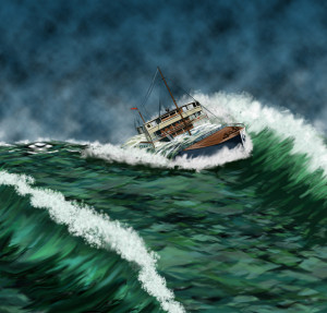 Illustration: Ship in a Storm