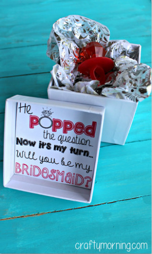 He Popped the Question Bridesmaid Box