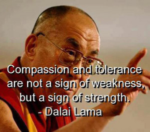 ... are not a sign of weakness, but a sign of strength. — Dalai Lama