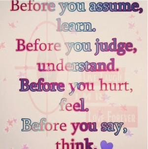 Think, just don't over think.