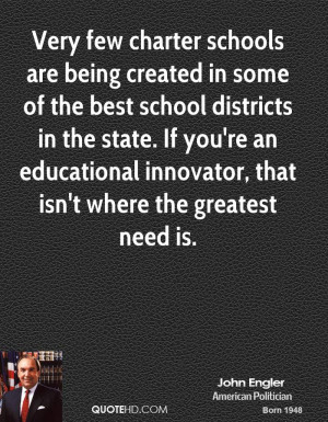 Very few charter schools are being created in some of the best school ...