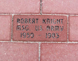 brick was dedicated at Veterans Memorial Monument Park in honor of ...