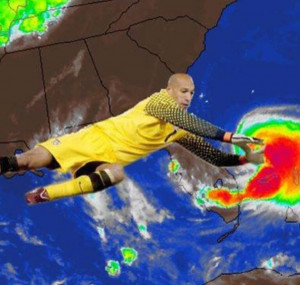 Tim Howard saves US from Hurricane Arthur – stay safe friends!