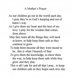 Mother’s Prayer | See More Safety