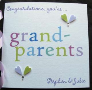 handmade new grandparents congratulations baby card congratulations ...