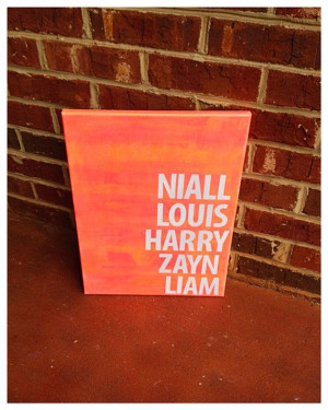 One direction canvas Christmas Liam Harry by shopsignlanguage, $21.00