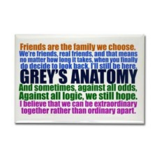 Grey's Anatomy Collage Rectangle Magnet for