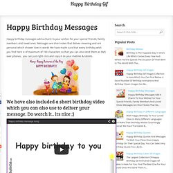 Happy Birthday Gif. Happy birthday quotes and messages to wish your ...