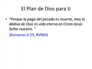 El Plan de Dios para ti • 