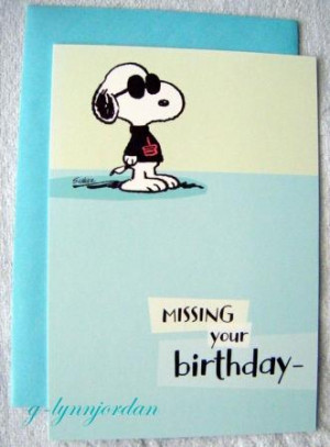 Happy Birthday Snoopy Card Boy