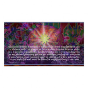 Beautiful Baha'i Quotation on Unity Poster