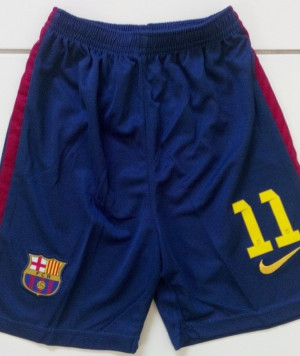 Kit Infantil Barcelona 2015 Neymar Messi Suarez Iniesta